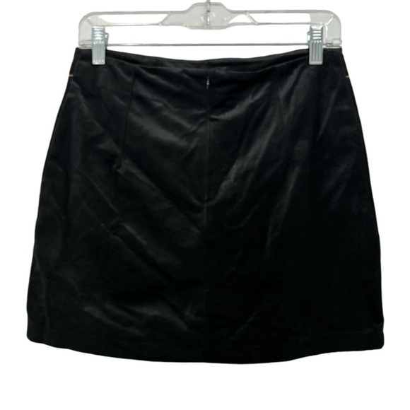 Umgee Island Of Capri Black Velvet Embroidered Floral Colorful Mini Skirt - S - Picture 3 of 10